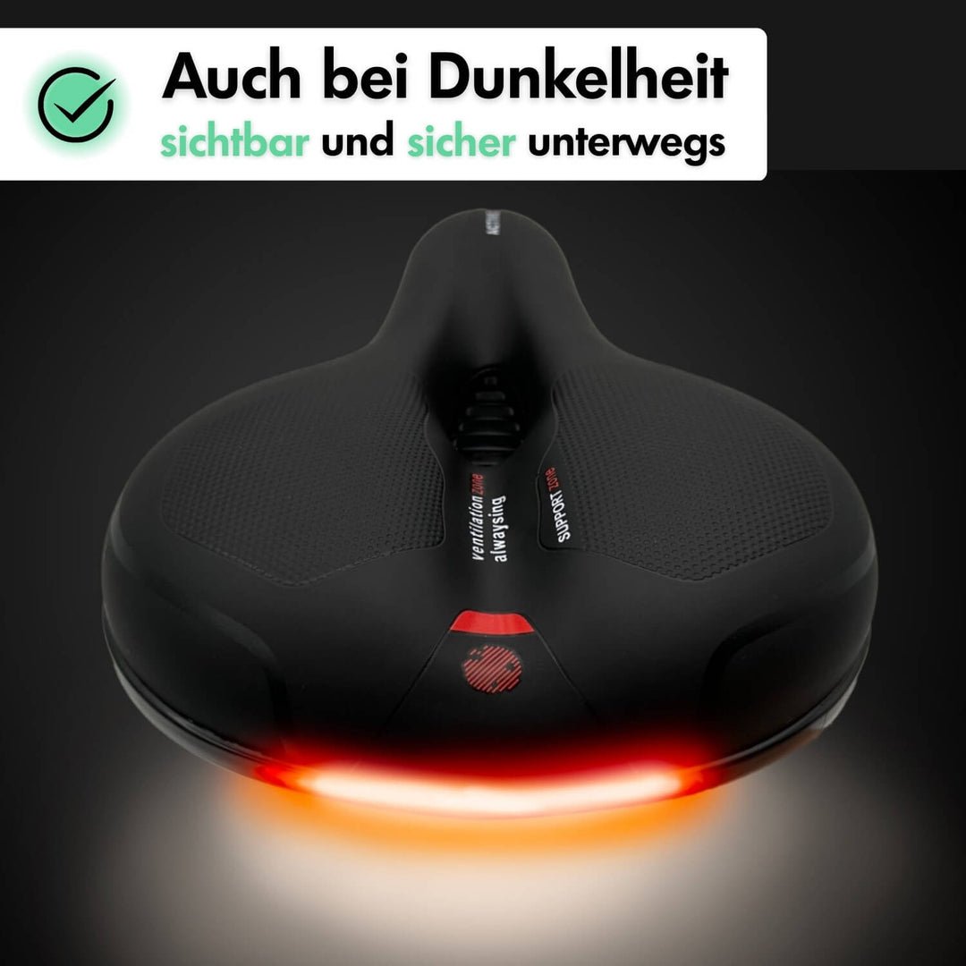 CloudComfort Pro ergonomisch fietszadel met geltechnologie en ademend oppervlak voor maximaal fietscomfort