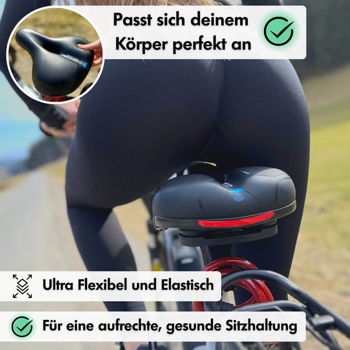 CloudComfort Pro ergonomisch fietszadel met geltechnologie en ademend oppervlak voor maximaal fietscomfort
