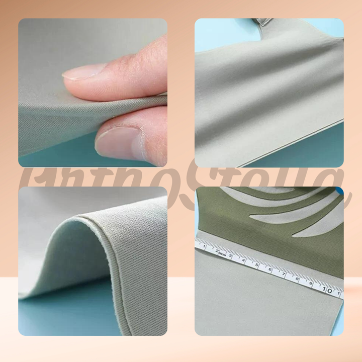 Ergonomische beugelvrije comfortbeha, naadloos in beige met push-up effect voor optimale ondersteuning en draagcomfort.