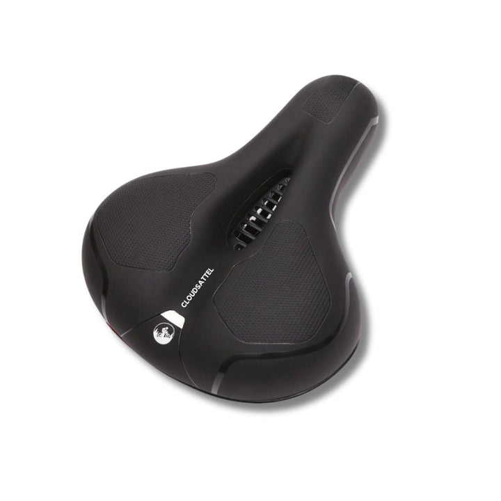 Ergonomisch, orthopedisch fietszadel met reflecterende streep en ventilatiesysteem voor pijnloos, veilig fietsen