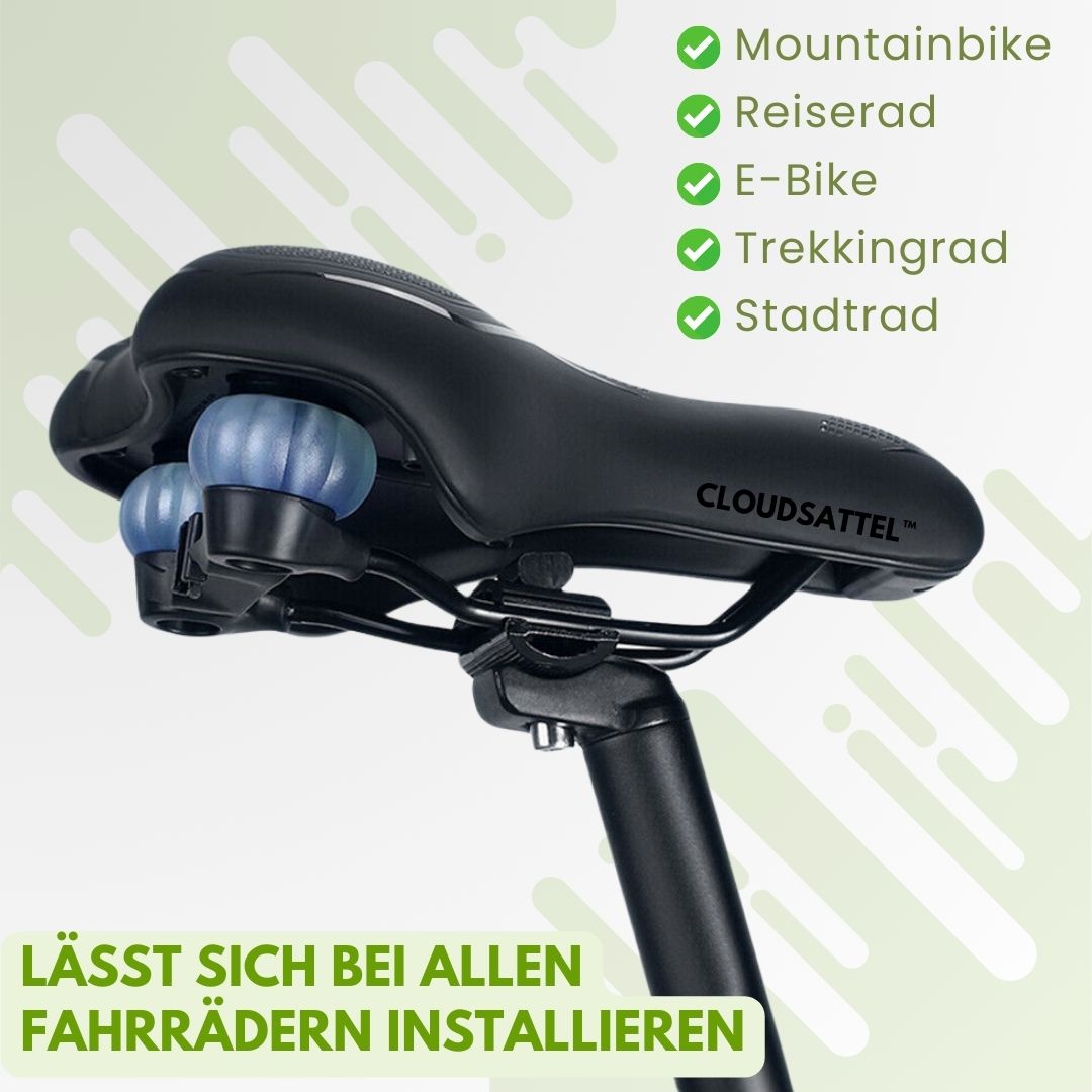 Ergonomisch, orthopedisch fietszadel met reflecterende streep en ventilatiesysteem voor pijnloos, veilig fietsen