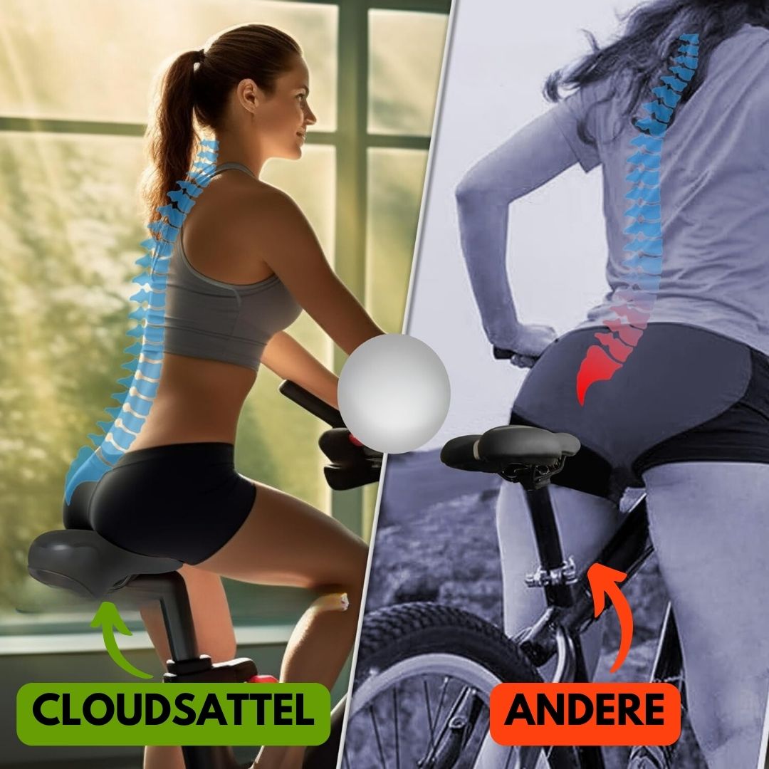 Ergonomisch, orthopedisch fietszadel met reflecterende streep en ventilatiesysteem voor pijnloos, veilig fietsen