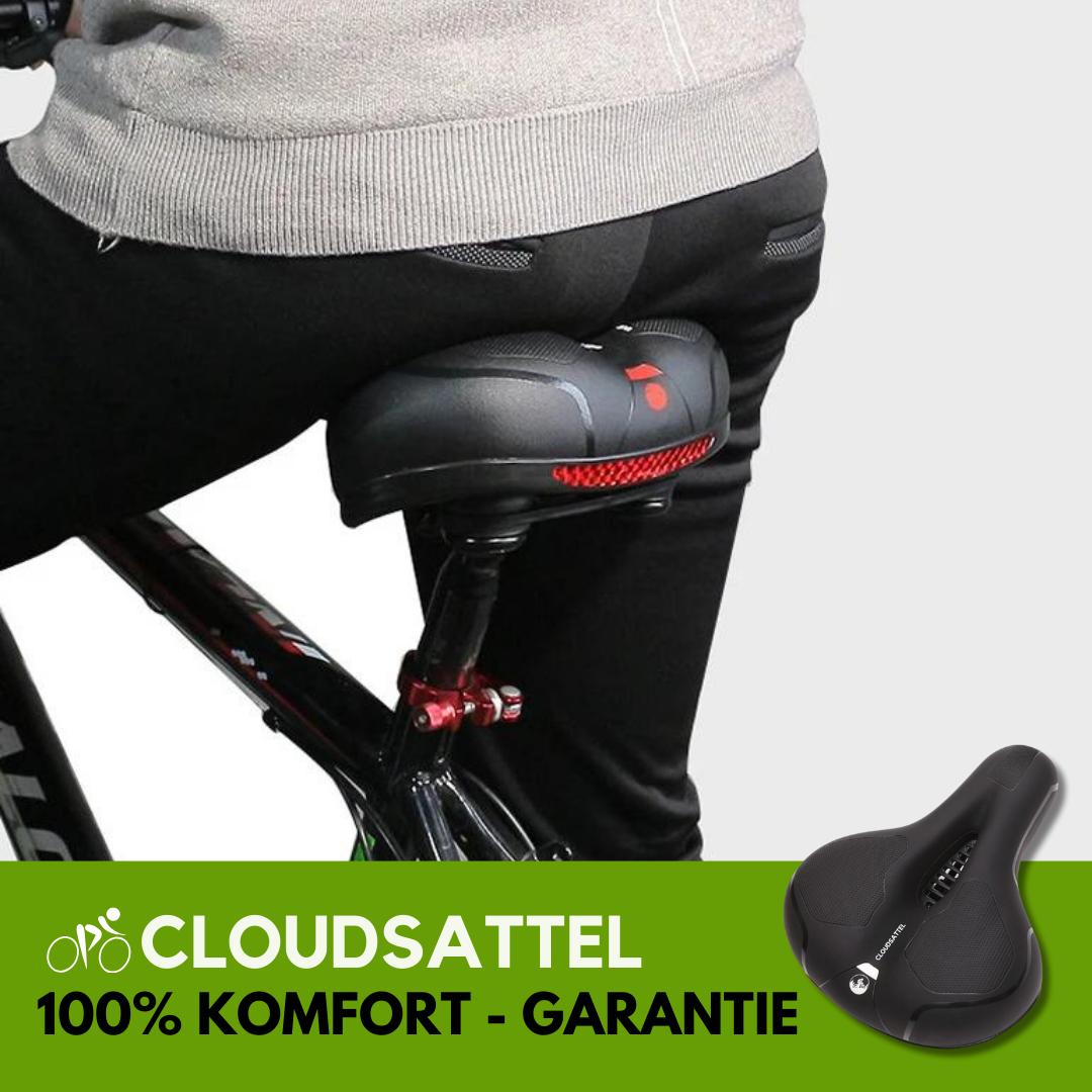 Ergonomisch, orthopedisch fietszadel met reflecterende streep en ventilatiesysteem voor pijnloos, veilig fietsen
