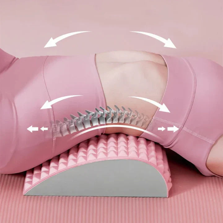 Ergonomische rugstrekker met 109 massagepunten voor verlichting van rugpijn en verbeterde houding.