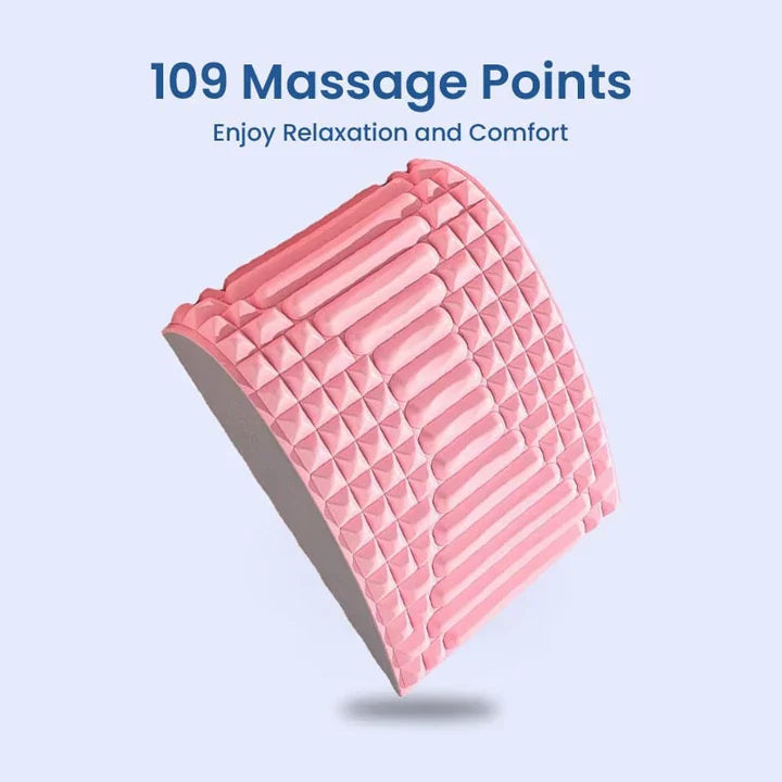 Ergonomische rugstrekker met 109 massagepunten voor verlichting van rugpijn en verbeterde houding.