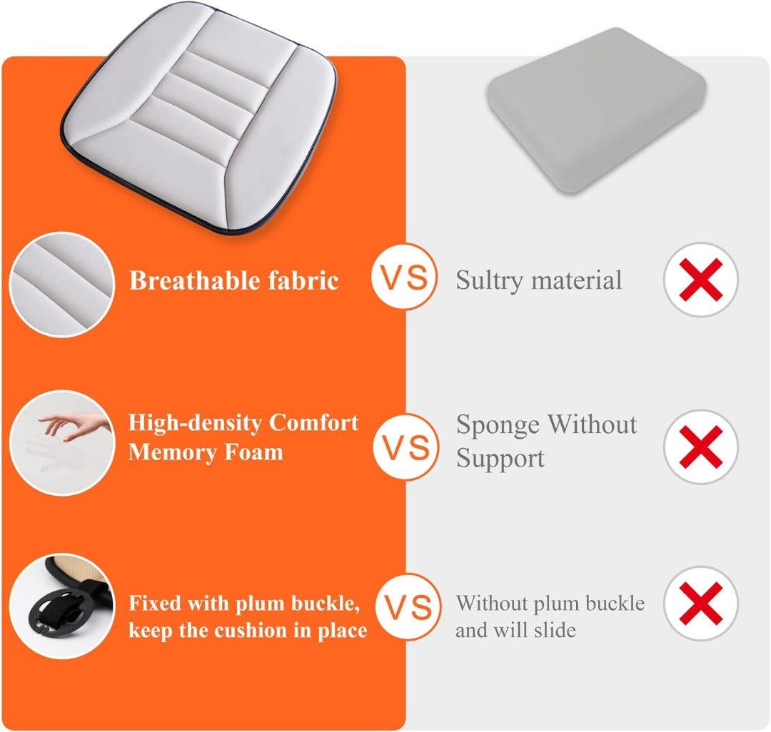Ergonomisch bruin Memory Foam autostoelkussen van ademende stof voor optimaal comfort in de auto