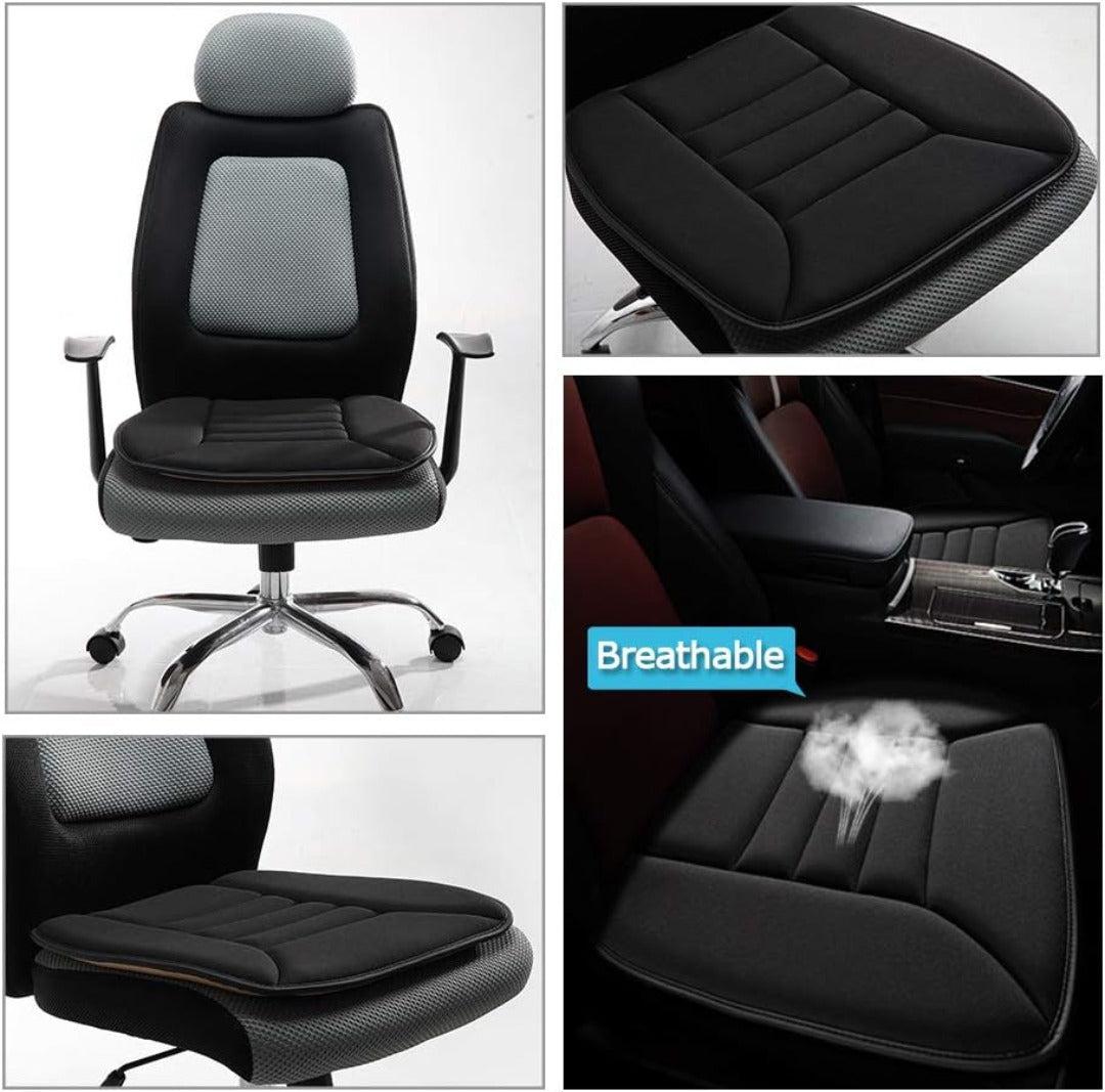 Ergonomisch bruin Memory Foam autostoelkussen van ademende stof voor optimaal comfort in de auto