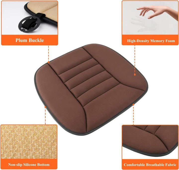 Ergonomisch zwart Memory Foam autostoelkussen van ademende stof voor optimaal comfort in de auto