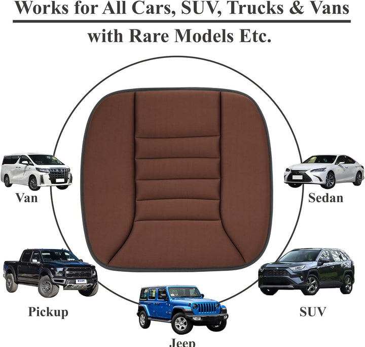 Ergonomisch grijs Memory Foam autostoelkussen van ademende stof voor optimaal comfort in de auto