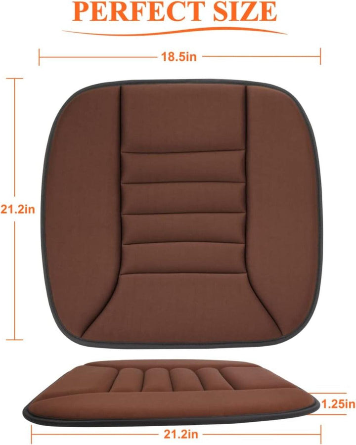 Ergonomisch bruin Memory Foam autostoelkussen van ademende stof voor optimaal comfort in de auto