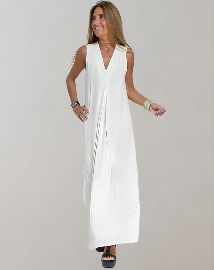 Dames bodycon jurk met V-hals in zwart-wit, accentueert het silhouet, ideaal voor zomeravonden en elegante gelegenheden