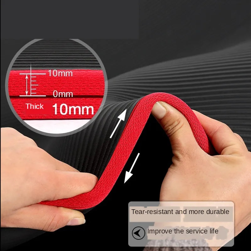 Antislip FlexiMat yogamat, extra dik en duurzaam, perfect voor veilige yoga, pilates en oefeningen.
