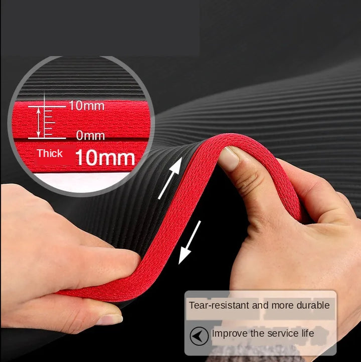 Antislip FlexiMat yogamat, extra dik en duurzaam, perfect voor veilige yoga, pilates en oefeningen.