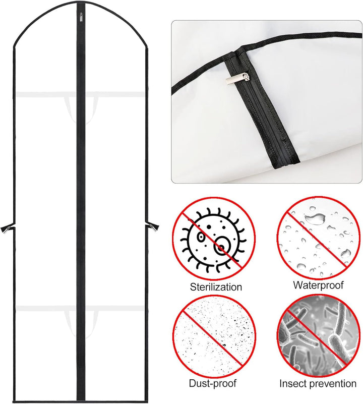 Complete bescherming met deze extra lange 180 cm jurkhoes voor kleding.