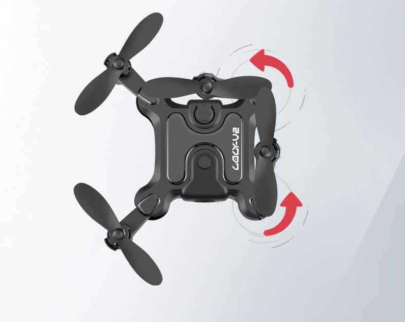 Opvouwbare Mini-Drone voor 4K HD luchtopnames, compact, lichtgewicht, ideaal voor reizen, afbeelding toont opgevouwen drone
