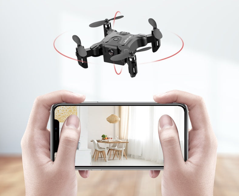 Opvouwbare Mini-Drone voor 4K HD luchtopnames, compact, lichtgewicht, ideaal voor reizen, afbeelding toont opgevouwen drone