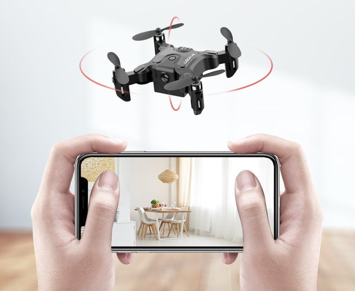 Opvouwbare Mini-Drone voor 4K HD luchtopnames, compact, lichtgewicht, ideaal voor reizen, afbeelding toont opgevouwen drone