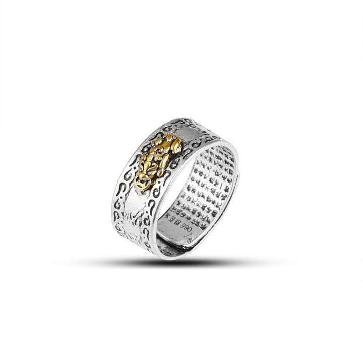 Unieke unisex drakenring in retro stijl, een feng shui symbool van geluk en welvaart.