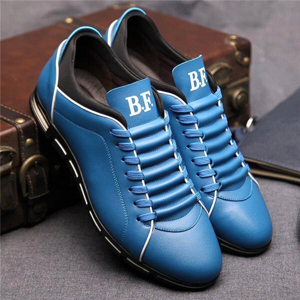 Heren platte wandelschoenen, elegant silhouet, bruin, comfortabel en veelzijdig voor dagelijks gebruik en wandelingen.