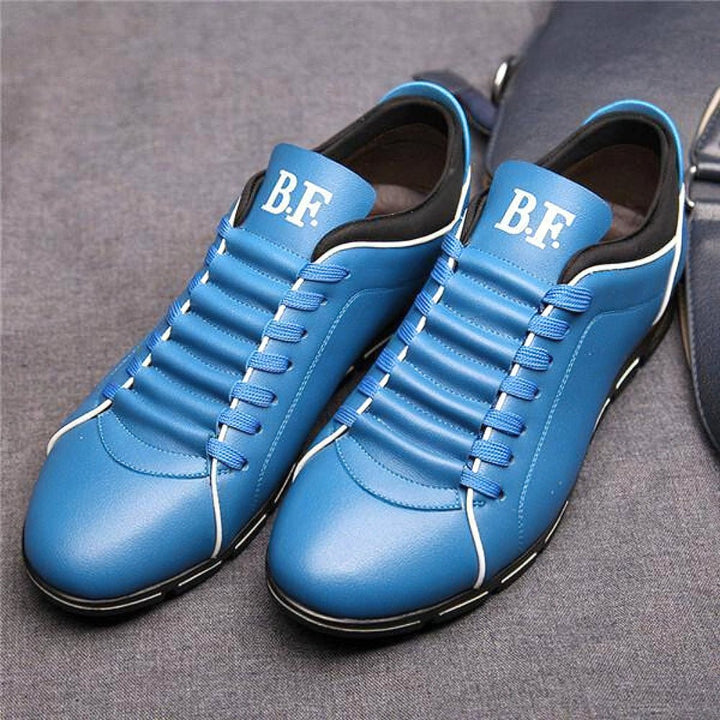 Heren platte wandelschoenen, elegant silhouet, bruin, comfortabel en veelzijdig voor dagelijks gebruik en wandelingen.