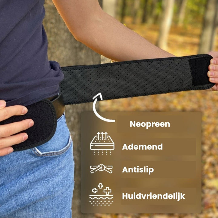 FlexAlign bekkenband, postnataal, voor ondersteuning en pijnverlichting na de bevalling. Verstelbaar voor comfort.