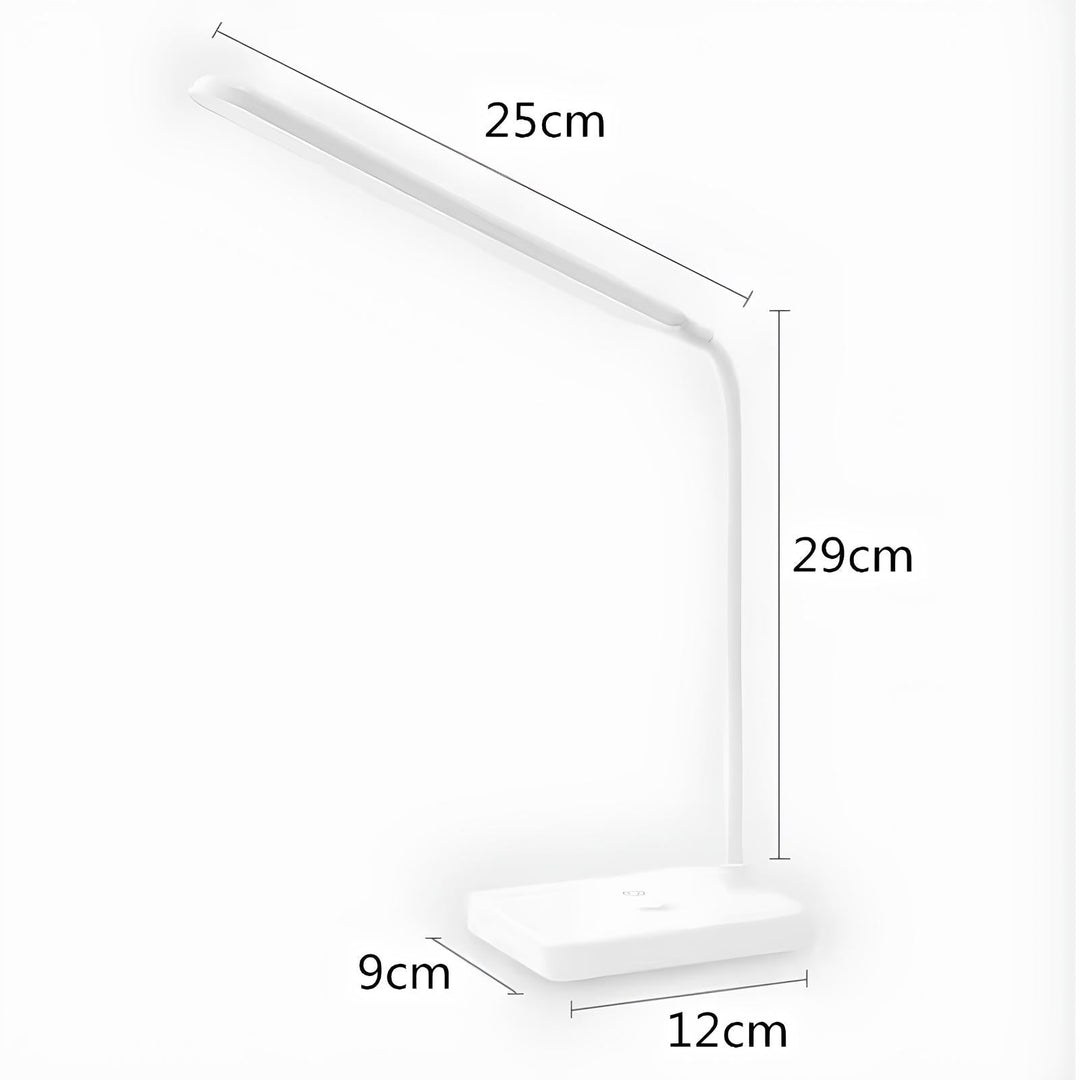 Veelzijdige LED tafellamp, flexibel en dimbaar, met zowel USB- als stekkeroptie voor overal verlichting.