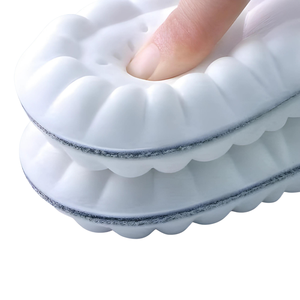 Running inlegzolen FlexiStride zorgen voor stabiliteit en demping, bevorderen droge voeten en hardloopcomfort.