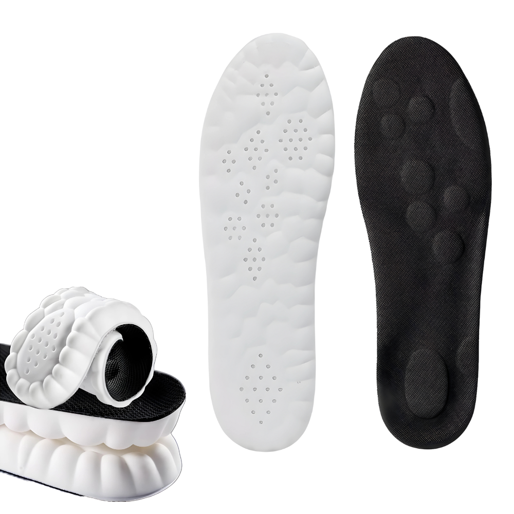 Premium FlexiStride sport inlegzolen voor hardlopen, met geavanceerde demping en actieve ondersteuning van de voetboog.