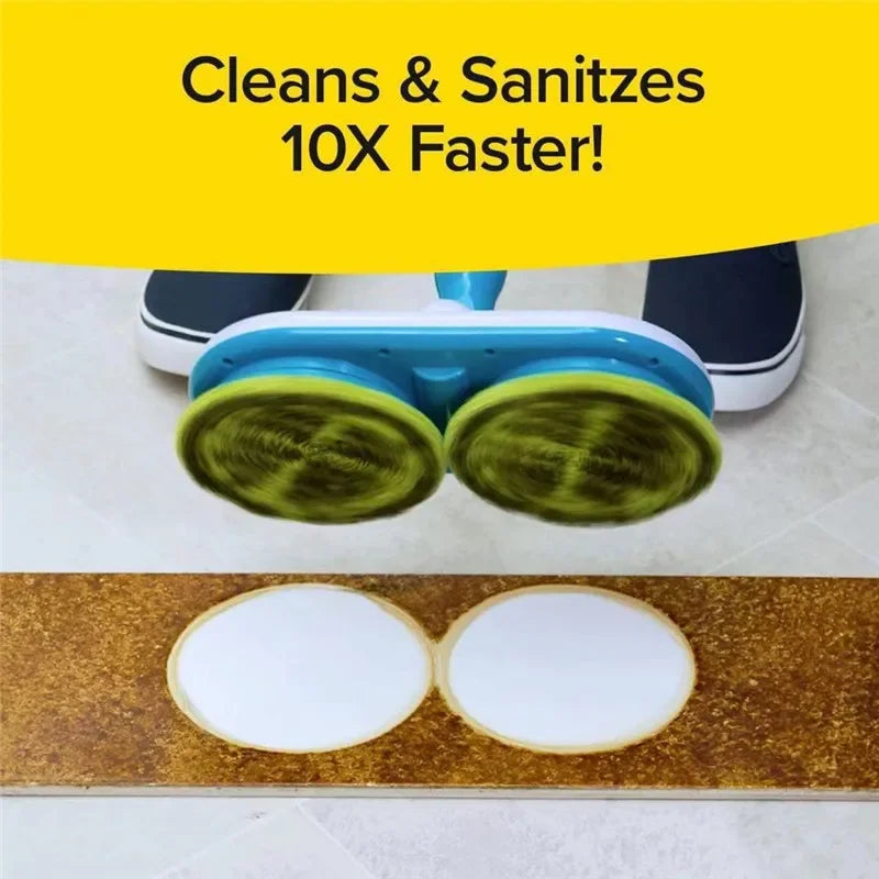 Oplaadbare draadloze FlexMop elektrische dweil op laadstation. Altijd klaar voor uw huishouden en vloer schoonmaak.