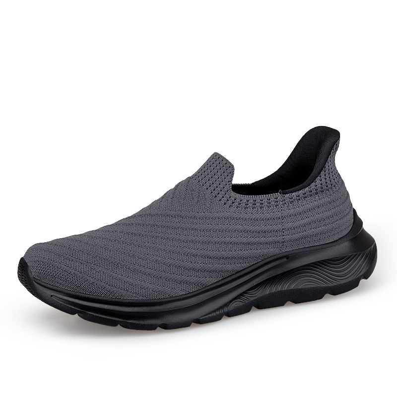 Grijze dames slip-in schoenen, modern en ergonomisch ontwerp met anti-pijn eigenschappen