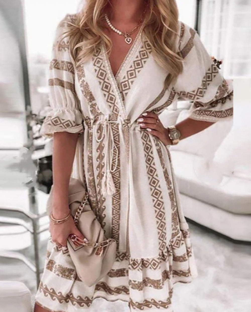 Comfortabele GabriellasDress zomerjurk voor dames, veelzijdig en ideaal voor casual of festival.