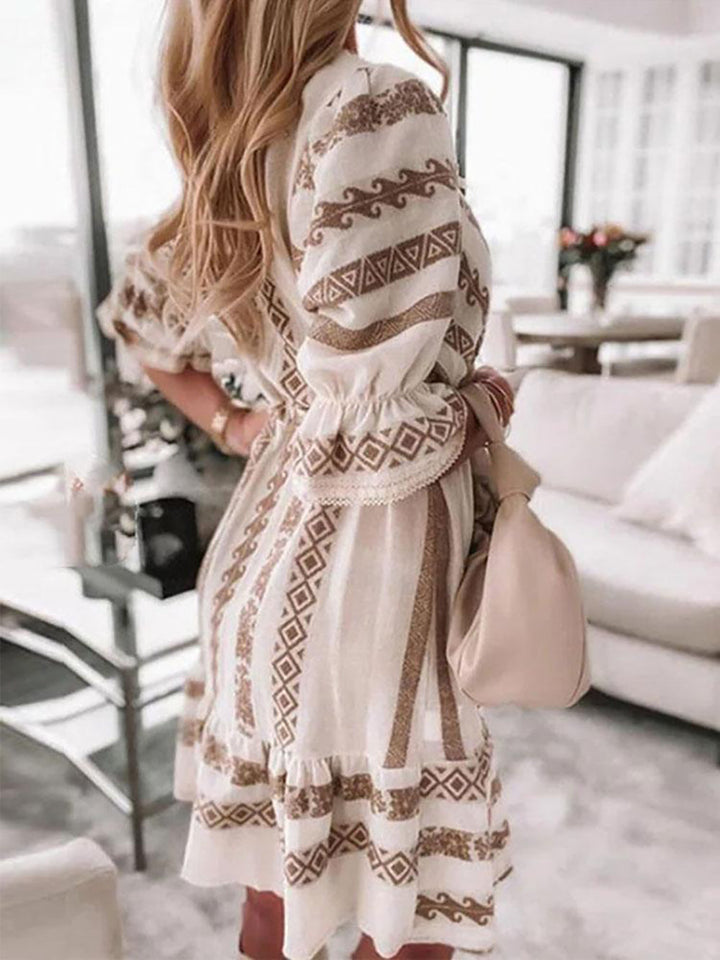 Elegante GabriellasDress boho jurk, comfortabel en veelzijdig voor warme zomerdagen of een stijlvol event.