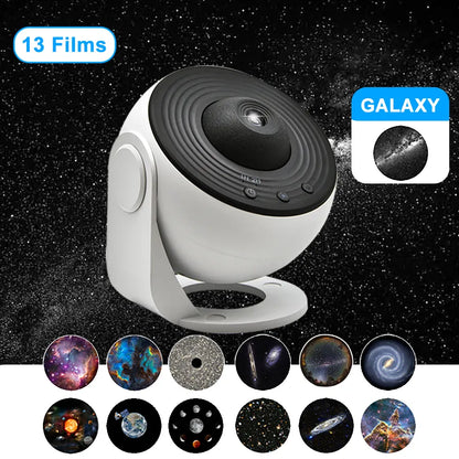 Galaxy Nachtlamp & Projector met sterrenhemelmotief, 13 LEDs, aanpasbare kleuren, compact, ideaal voor slaapkamersfeer
