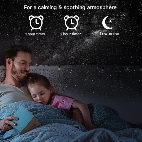 Galaxy Nachtlamp & Projector met sterrenhemelmotief, 13 LEDs, aanpasbare kleuren, compact, ideaal voor slaapkamersfeer