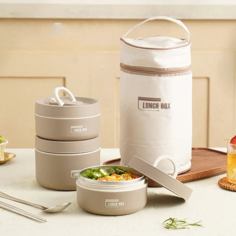 FreshSeal bento box met compartimenten voor gevarieerde, verse maaltijden. Geïsoleerd en lekvrij design.