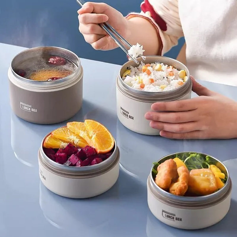 Complete Isobox set: geïsoleerde lunchbox, rvs containers en gratis draagtas voor dagelijks gebruik.