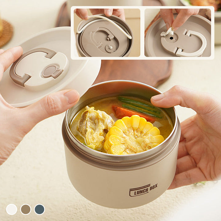 Afbeelding van de Isobox™ meerlagige geïsoleerde lunchbox, rvs interieur, inclusief draagtas.