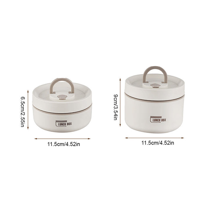 Open Isobox geïsoleerde lunchbox met zicht op rvs compartimenten, klaar voor voedselbewaring.