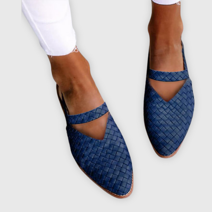 Gevlochten dames sandalen van echt leer, handgemaakt, moderne look, ademend, ideaal voor zonnige dagen.