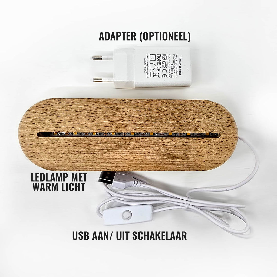 Schattig olifant nachtlampje gepersonaliseerd met naam, perfect cadeau voor kind, met warme ledverlichting.