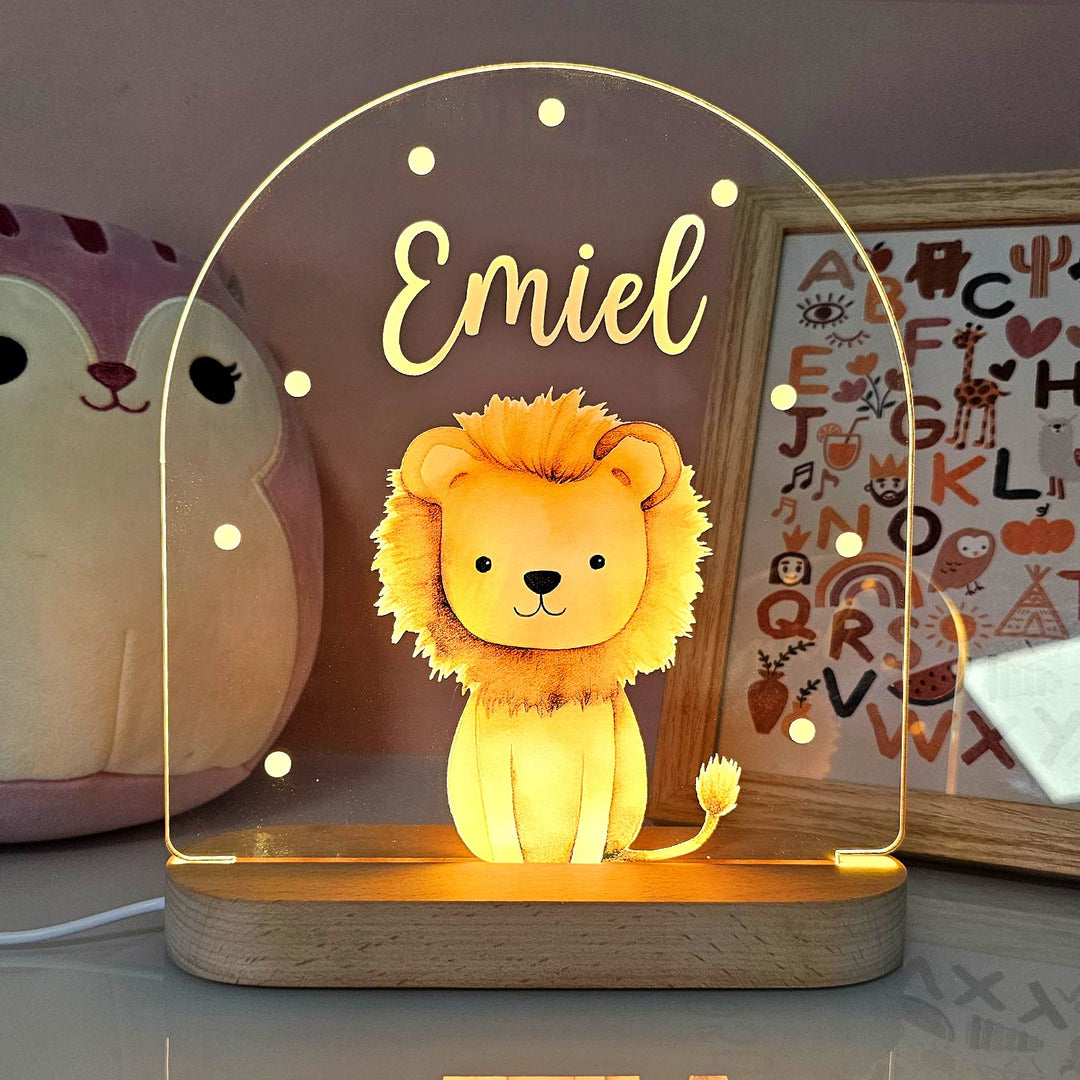 Dino nachtlampje met naam voor kinderkamer, gepersonaliseerd plexiglas, stoere slaapkamerdecoratie.