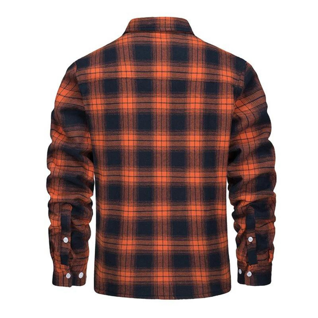 Geruite herenjas Arvid met warme fleecevoering voor comfort op koude winterdagen.