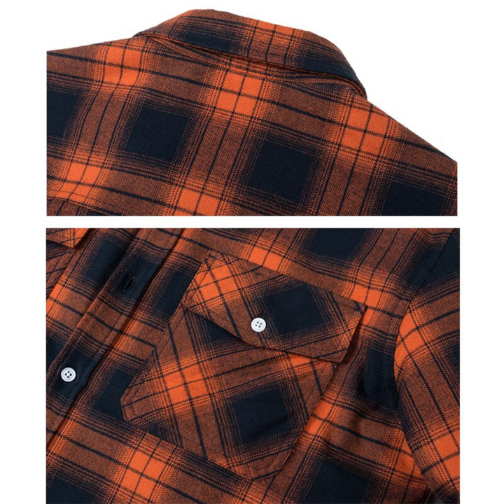 Warme geruite heren winterjas. Fleecegevoerd voor extra comfort. Ideaal voor buiten in de kou.