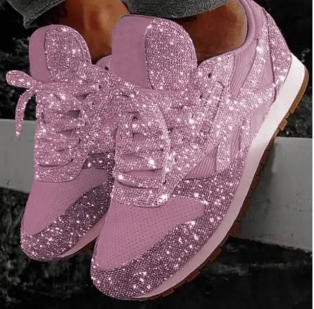 Modieuze glitter damesschoenen, comfortabel en stijlvol voor zowel casual als feestelijke outfits.