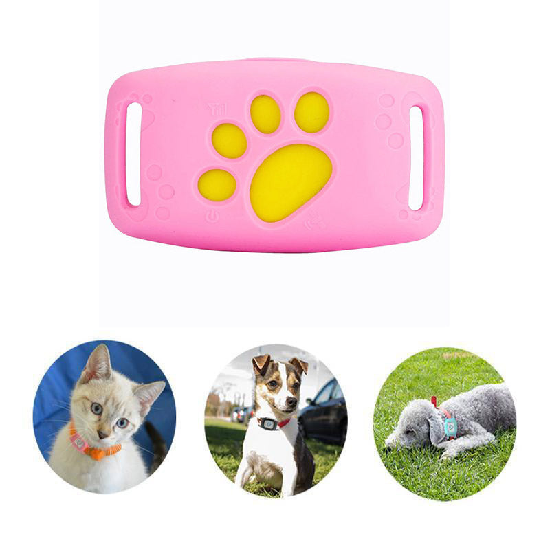Roze GPS-halsband voor katten, waterdicht, duurzaam, lichtgewicht ontwerp, nauwkeurige tracking met GPS-tracker.
