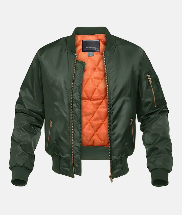 Stijlvol heren piloten bomberjack in grijszwart, perfect voor koel weer, waterafstotend en warm, verkrijgbaar in XS-4XL.