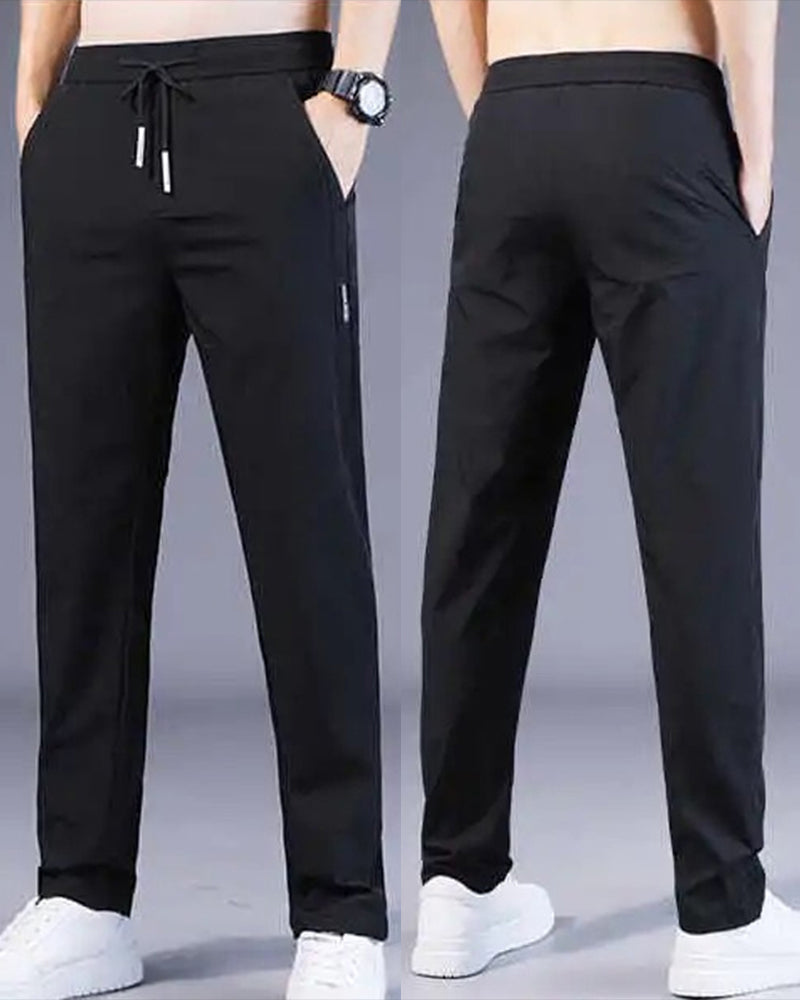Zwarte AeroFlex heren sportbroek: geoptimaliseerd voor training, hardlopen & fitness. Ademt en beweegt met je mee.