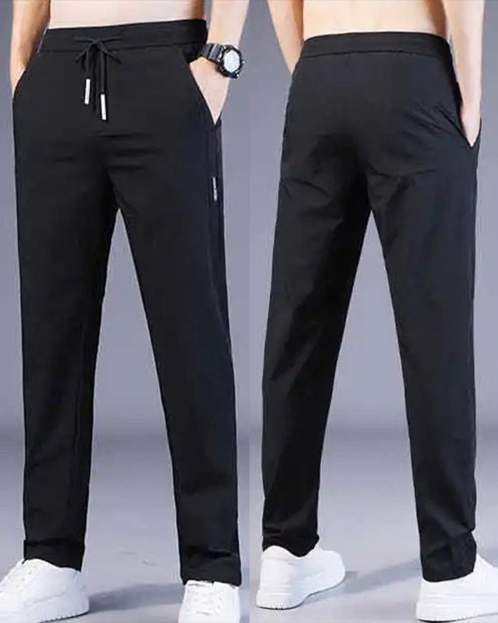 Zwarte AeroFlex heren sportbroek: geoptimaliseerd voor training, hardlopen & fitness. Ademt en beweegt met je mee.