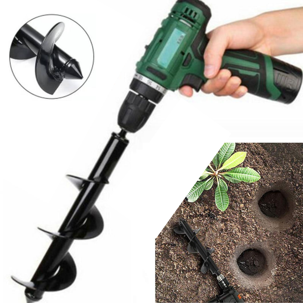 Grondboor voor boormachines; essentieel tuingereedschap voor snel en eenvoudig planten, ideaal voor plantgaten.