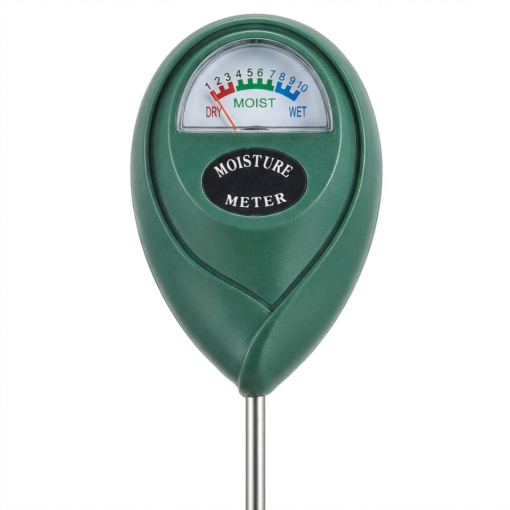 Digitale vochtmeter AM1 voor grondvochtigheid. Perfect tuingereedschap voor gezonde planten, voorkomt overbewatering.